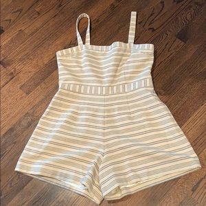 Striped Romper with Gold Lining - Size Large